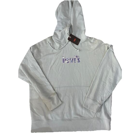 Levi’s Mint Green Hoodie With Levi Logo Size XL MSRP $59.50 - Picture 1 of 8